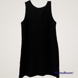 Lisa Perry Black Sleeveless Wool Sheath Dress